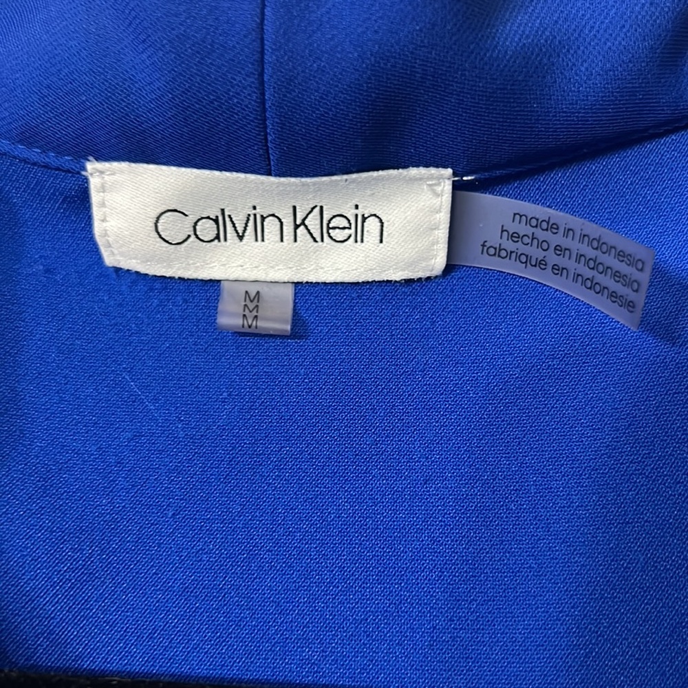 Calvin Klein Blouse, Royal Blue Medium - Picture 2 of 3